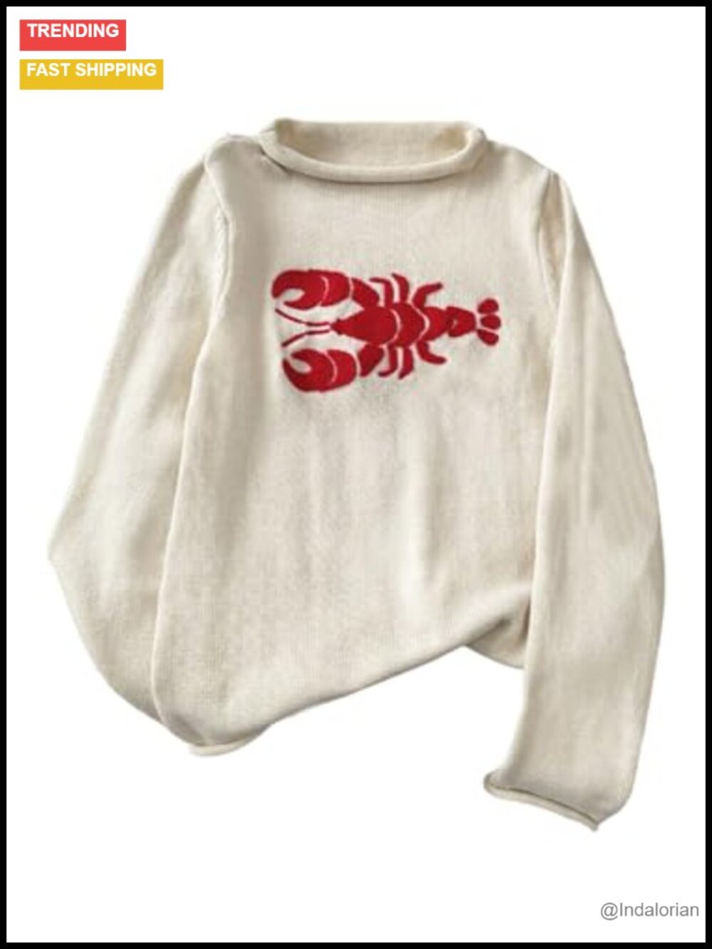 Cozy Roll Neck Pullover Sweater Knit Y2K Loose Fit Long Sleeve Fall Top